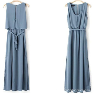 OEM 2015 Sleeveless Sommer Maxi Frauen Chiffon Kleider